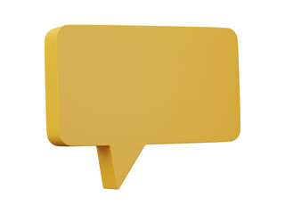 Poster - 3D speech bubble talk isolated on transparent background.