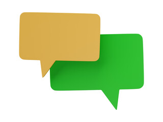Poster - 3D speech bubble talk isolated on transparent background.