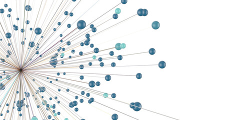 Fototapete - Concept of Network, internet communication. 3d illustration