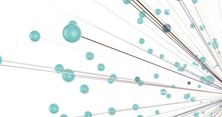 Poster - Concept of Network, internet communication. 3d illustration