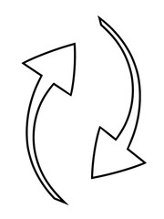 Poster - Hand drawn simple Arrow marker icon isolated on transparent background. vector illustration