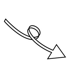 Poster - Hand drawn simple Arrow marker icon isolated on transparent background. vector illustration