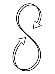 Poster - Hand drawn simple Arrow marker icon isolated on transparent background. vector illustration