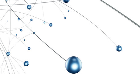 Fototapete - Falling cyber particles. Big data stream. 3d
