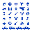 These are some icons that can be used for other Yom Haatzmaut events and no not the anniversary of Israel's Declaration of Independence in 1948. Made in the distinctive blue color.