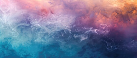 Wall Mural - abstract background of azure, brass, mauve smoke