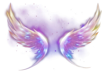PNG Wing pattern purple angel.
