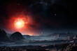 Artist's rendition of a distant exoplanet in a faraway solar system