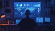 © PixelNexusArt - A digital platform interface that scales seamlessly from man to large desktop displays