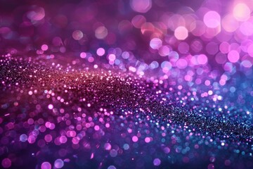 Poster - Dazzling abstract background featuring glittering particles and bokeh in shades of pink and blue