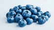 Close up of fresh Blueberries on a white Background