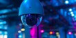 Constant monitoring from surveillance cameras ensures heightened safety and security measures. Concept Surveillance cameras, Safety measures, Security monitoring