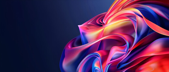 Wall Mural - A vibrant and abstract digital pattern displayed on a computer screen ,Abstract background with multicolored wavy lines ,Abstract rainbow background