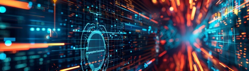 Business concept of network security in cybersecurity