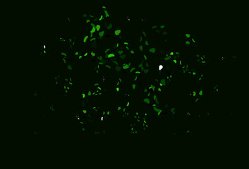Poster - light green vector pattern with chaotic shapes.