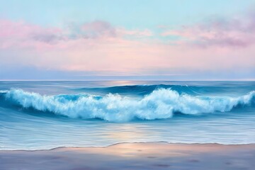 Wall Mural -  tranquility of the ocean at sunrise