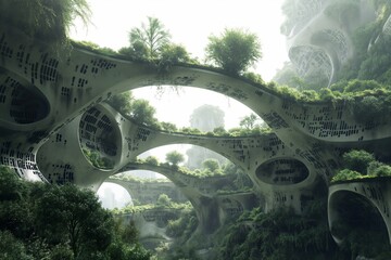 Poster - nature and technology coexist in harmony