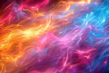Fototapete - This dynamic image captures the essence of fluid motion, with vibrant red and blue light waves representing a surge of energy or power