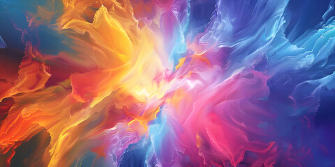 Poster - Spectrum Symphony: Abstract Colorful Background with Spectrum, Spectrum-infused Abstract Colorful Background - Ai Generated