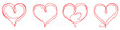 Heart love symbol. Set of linear drawings of hearts. Vector illustration