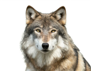  Wolf isoliert auf weißen Hintergrund, Freisteller 