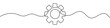 Continuous editable line drawing of cogwheel. One line drawing background. Vector illustration. Single line gear icon.