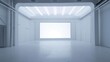 © BALLERY ART - large screen built into middle of white studio