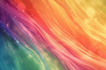 Poster - Surreal Abstract rainbow colorful. Color overlay. Generate Ai
