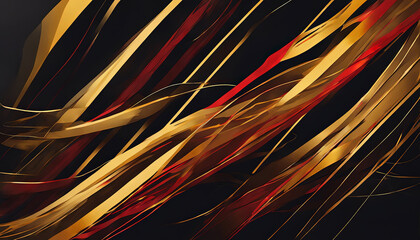 Dark yellow red and gold luxury lines overlapping