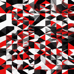 Wall Mural - red white black abstract geometric background