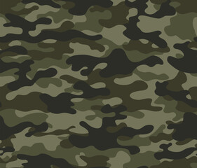 Sticker - 
Seamless camouflage, fashionable vector pattern, background repeat, army khaki print