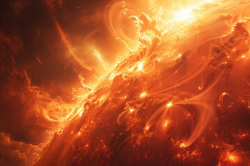Leinwandbilder - A being with retractable thermal shields that protect it from sudden temperature changes caused by solar flares,