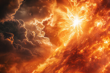 Leinwandbilder - A being with retractable thermal shields that protect it from sudden temperature changes caused by solar flares,