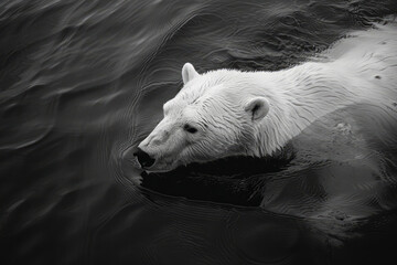 Poster - An arctic animal with a body that generates antifreeze proteins to prevent ice formation, allowing it to swim in icy waters,