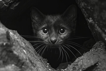Poster - A subterranean animal with magnetic whiskers that detect the Earth's magnetic field to navigate underground tunnels.