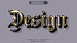 Design vintage style 3d editable vector text effect