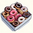 Various flavors of donuts