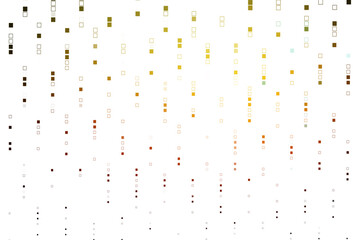 Fototapete - Light Orange vector backdrop with lines, rectangles.