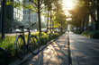 urban development with a focus on bike lanes for eco-friendly commuting