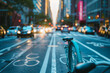 extensive bike lanes integrated into a modern urban environment
