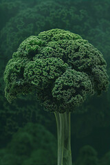 Wall Mural - giant kale forest background 