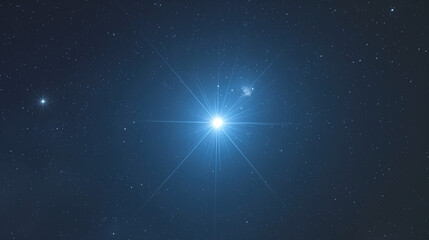 Wall Mural - brightest sirius star shines in the night sky, illuminating the darkness with its radiant glow
