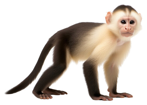 PNG White-faced capuchin wildlife animal monkey.