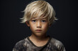 Portrait of an Asian boy with blond hair