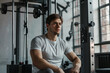 © barmaleeva - Man in sportswear and good physique in gym