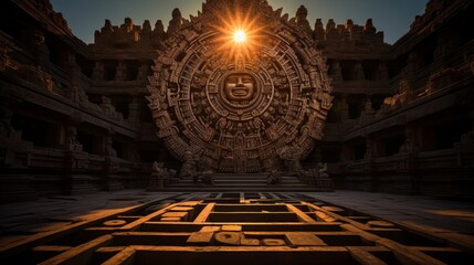 Canvas Print - Palace of the Sun driven by Helios.