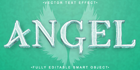 Poster - Turquoise Angel Vector Fully Editable Smart Object Text Effect