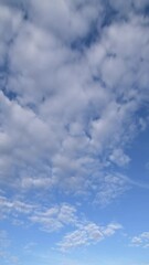 Wall Mural - summer white clouds on the blue sky. time lapse