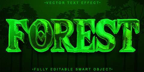 Poster - Green Forest Vector Fully Editable Smart Object Text Effect