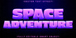 Purple Shiny Space Adventure Vector Fully Editable Smart Object Text Effect